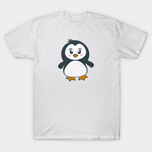 Cute Penguin Stickers T-Shirt by letzdoodle